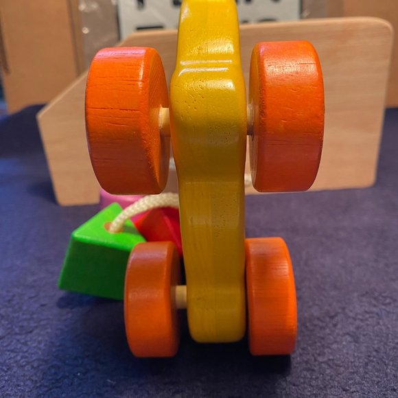 PLAN Toy Wood Duck Shape Sort Toy and Lacing Shoe - Picture 3 of 5